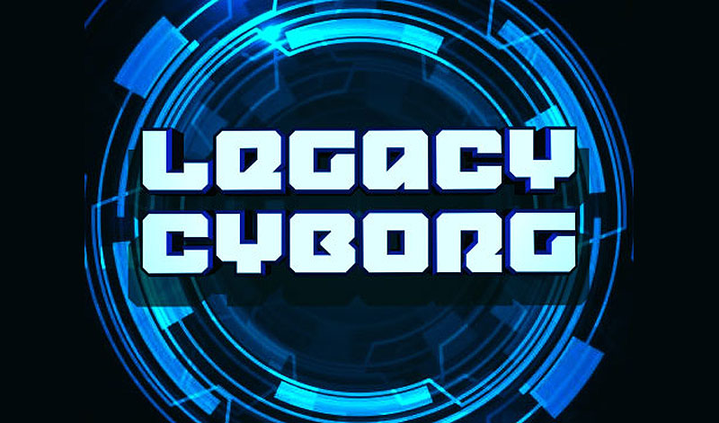 legacy cyborg industrial font