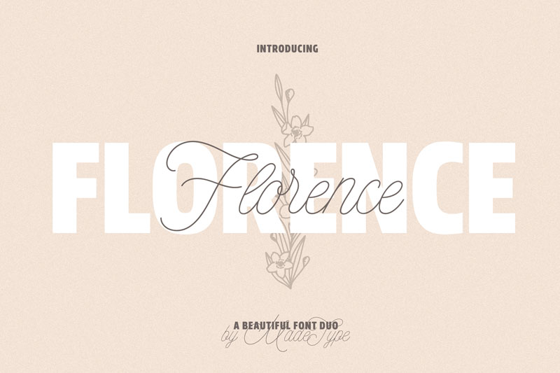 made florence script wedding font