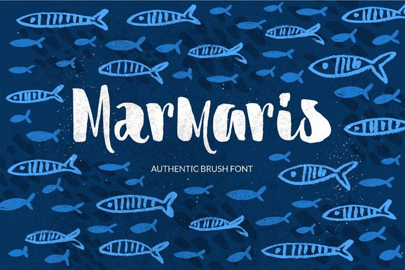 marmaris brush nautical font