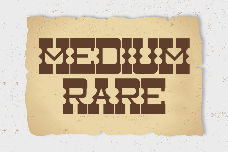 medium rare wanted font