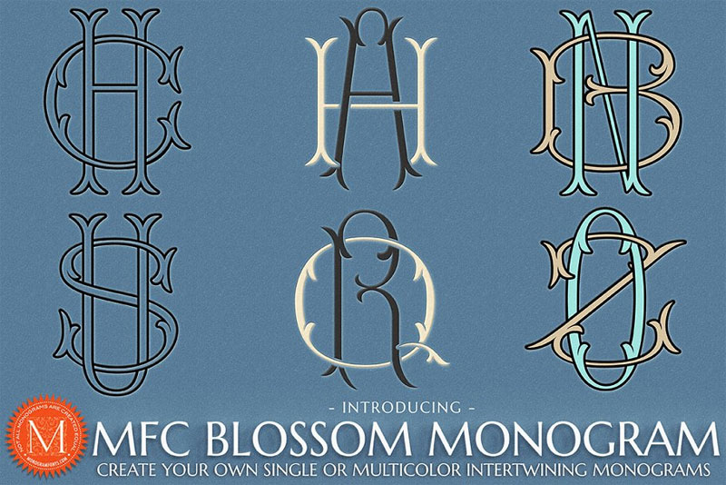 mfc blossom monogram monogram font