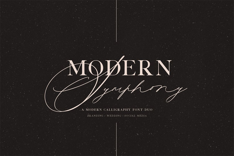 modern symphony birthday font