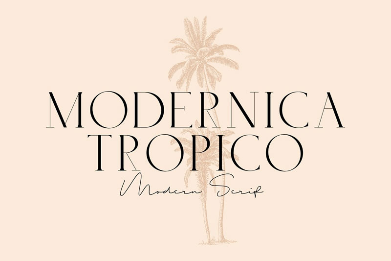 modernica tropico summer and beach font