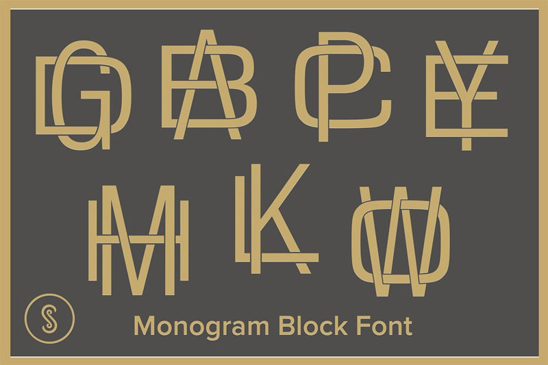 monogram block monogram font