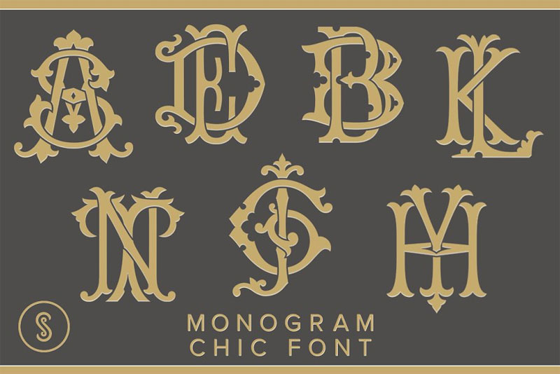 CLN - Choose your Monograms: Modern black, Elegant white