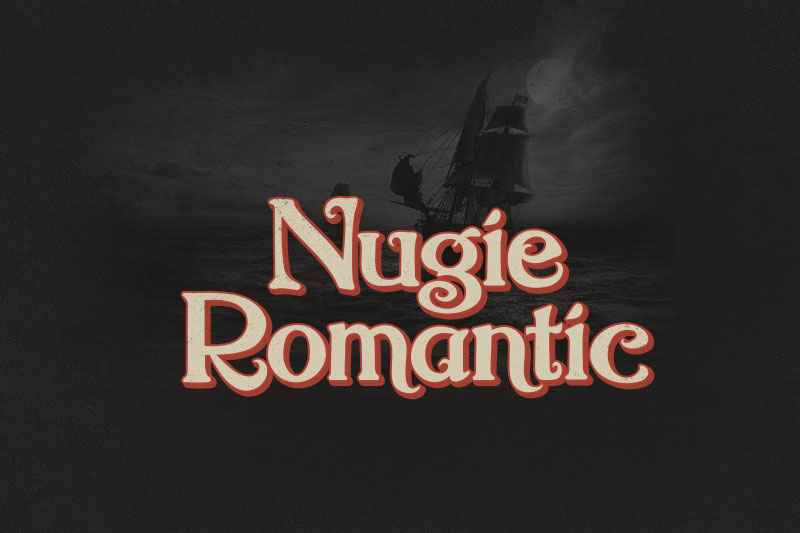 nugie romantic pirate font