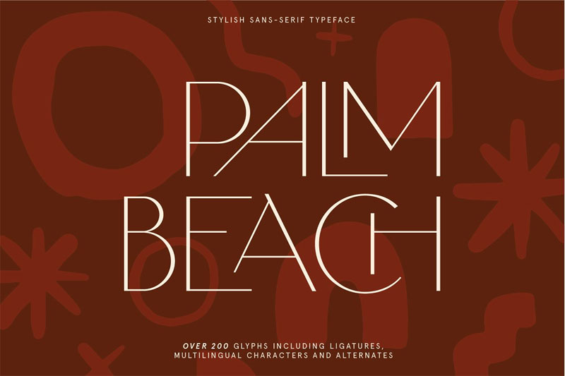 palm beach ligature summer summer and beach font