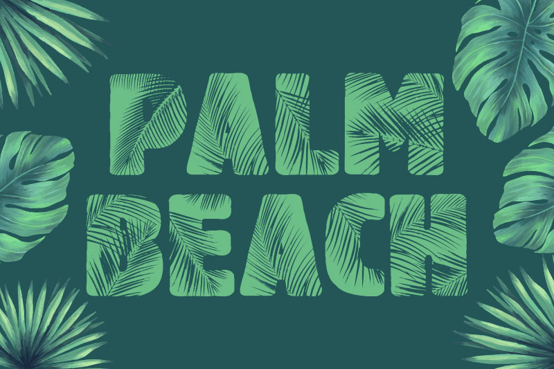 palm beach summer and beach font