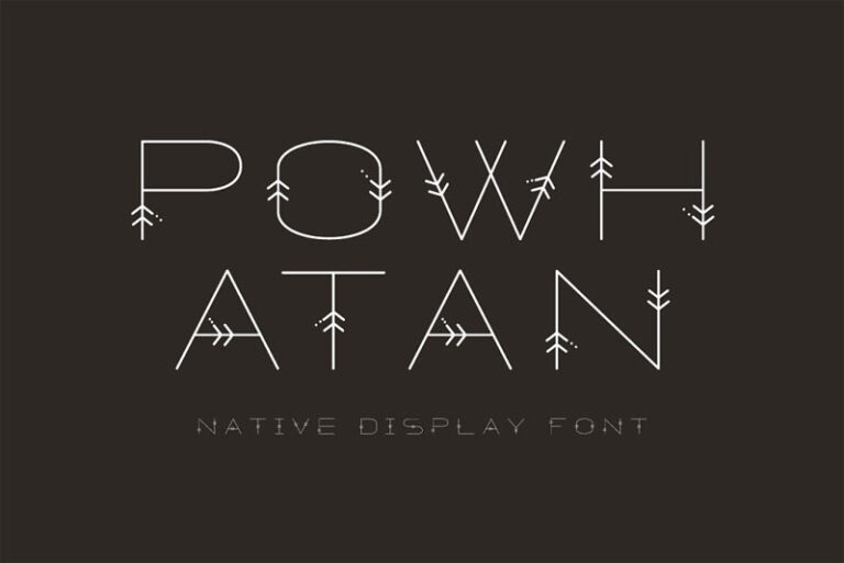 50 Best Tribal Fonts FREE Premium 2021 Hyperpix   Powhatan Tribal Font 768x513 