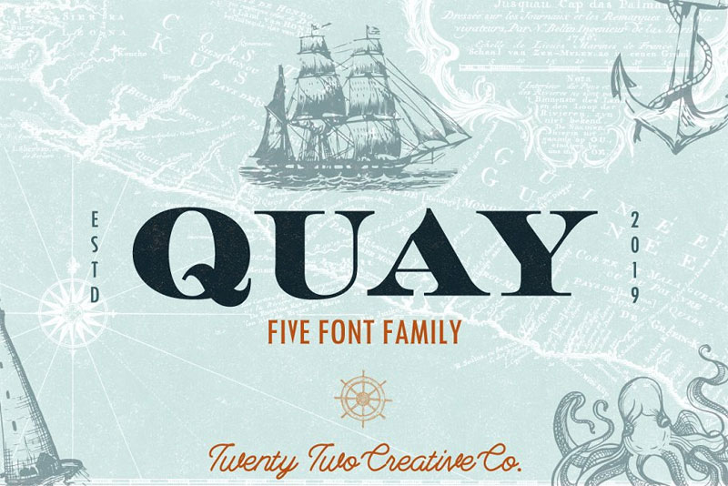quay nautical font