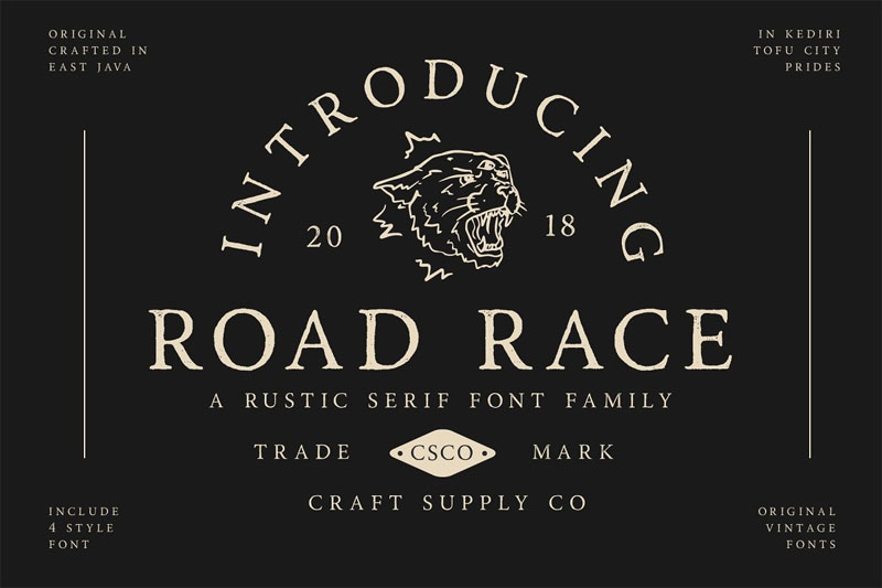 road race racing font