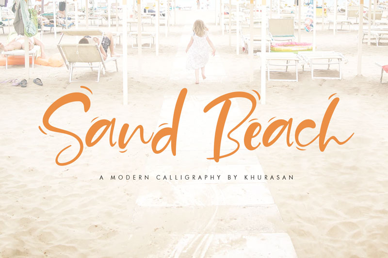 sand beach summer and beach font