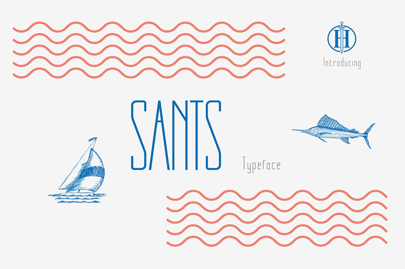 sants nautical font