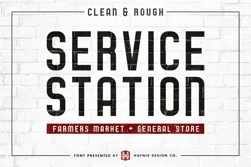 service station vintage market farmhouse font