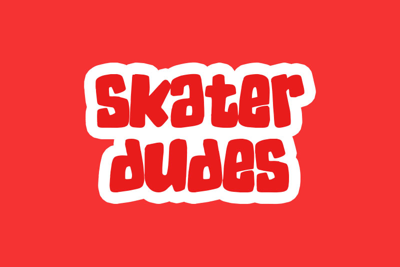 skater dudes cartoon font