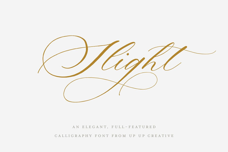 slight, a calligraphy script wedding font