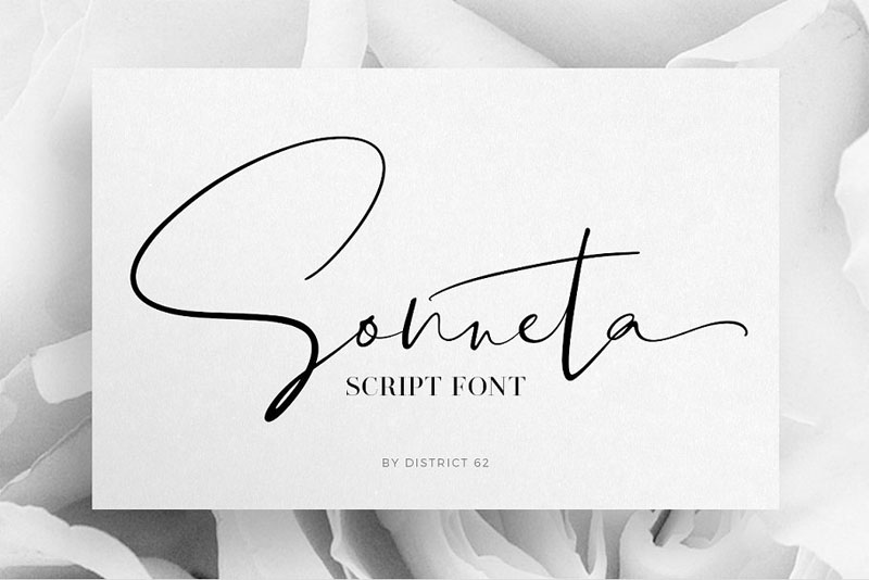 sonneta script wedding font