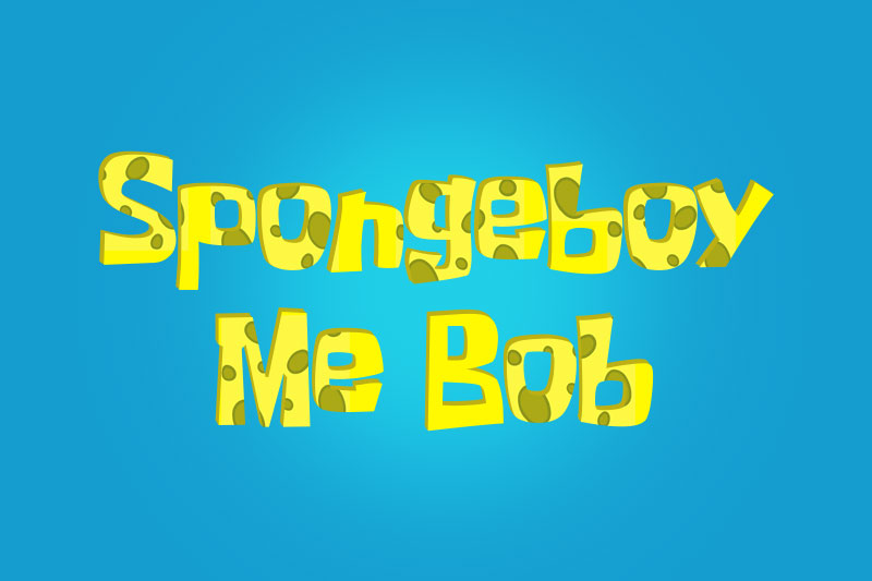 spongeboy me bob cartoon font