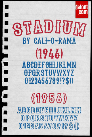 stadium wanted font