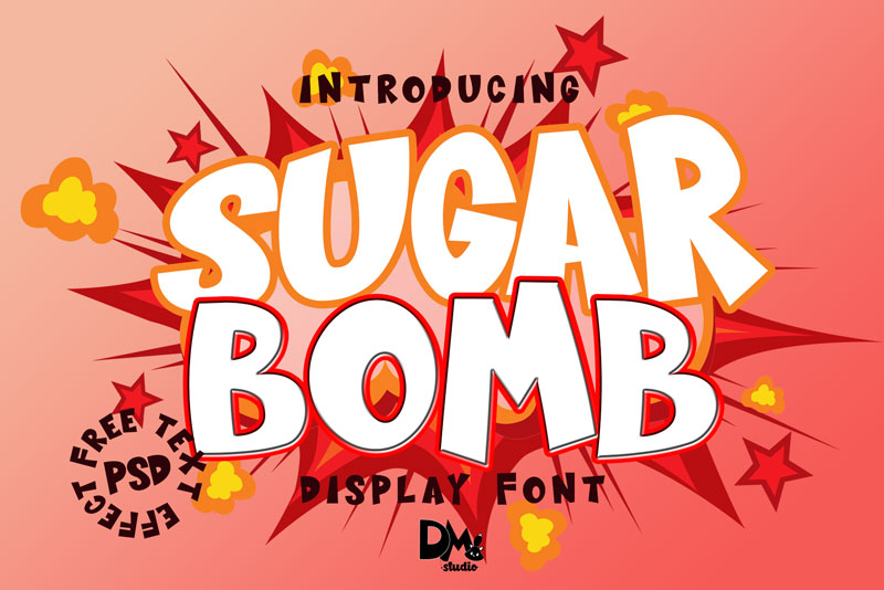 sugar bomb cartoon font