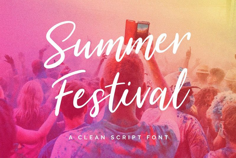 summer festival typeface summer and beach font