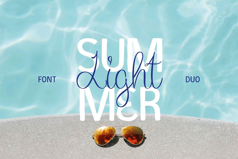 summer light summer and beach font