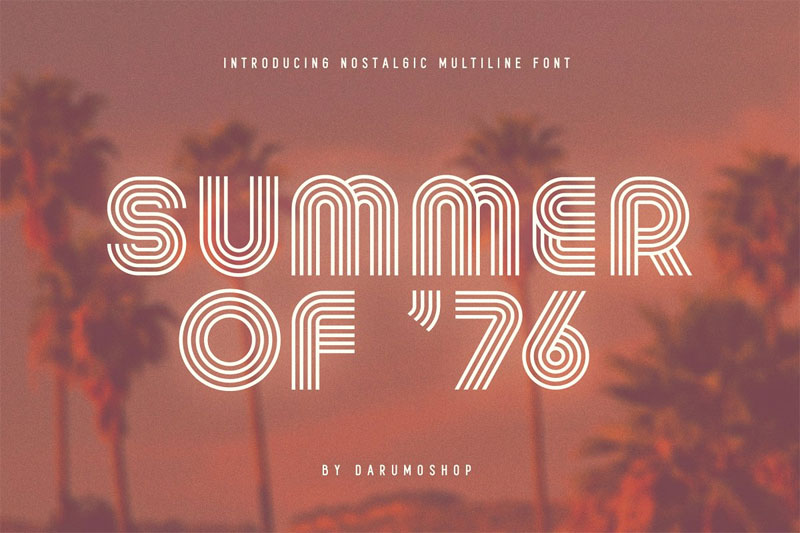 summer of 76 summer and beach font