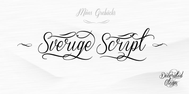 sverige script wedding font