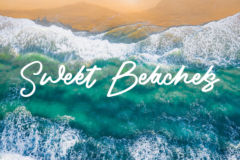 sweet beaches summer and beach font