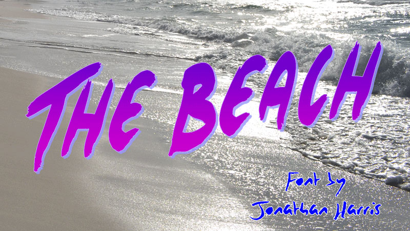 the beach summer and beach font