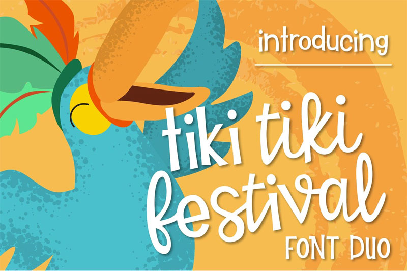 tiki tiki festival summer and beach font