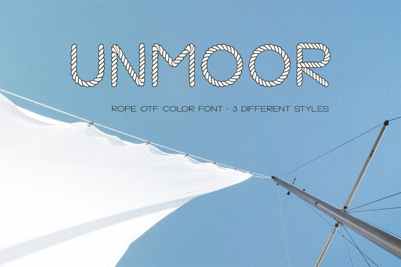 unmoor nautical font