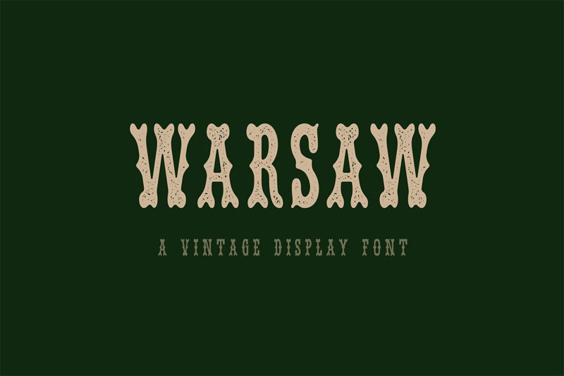 warsaw western font