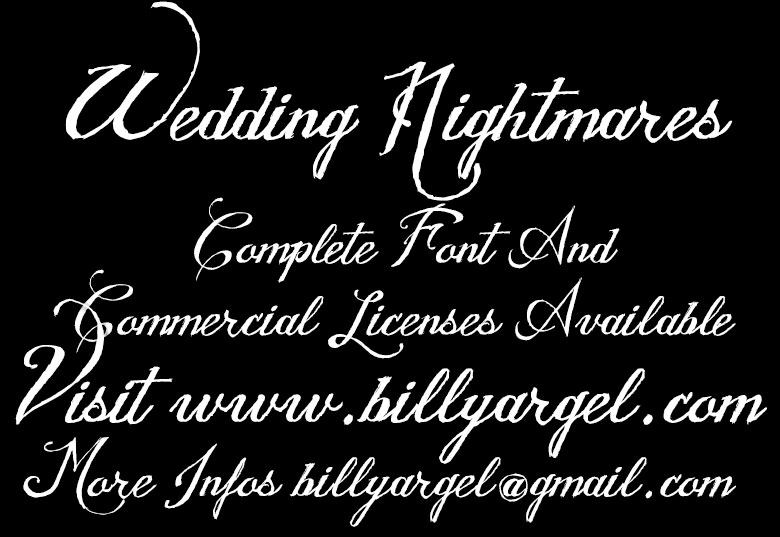 wedding nightmares wedding font