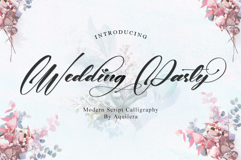 wedding party wedding font
