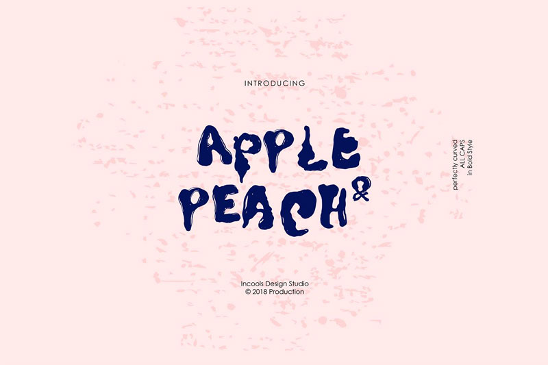 apple & peach slime font