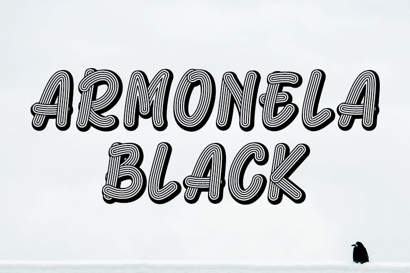 armonela black funky font