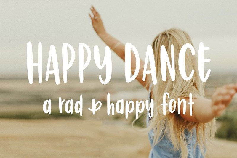 happy dance birthday font