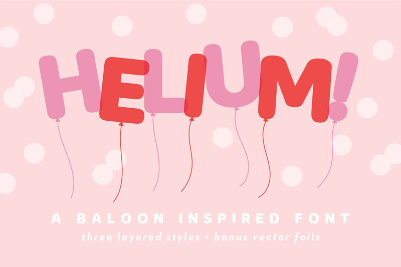helium birthday font