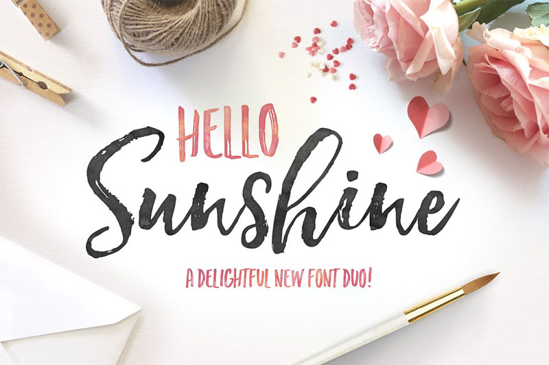 hello sunshine birthday font