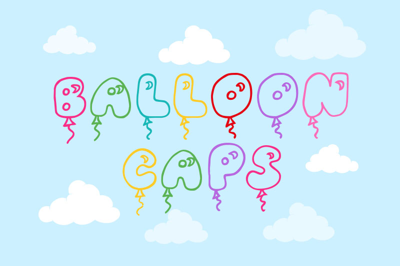ji balloon caps birthday font