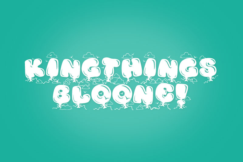 kingthings bloone! birthday font