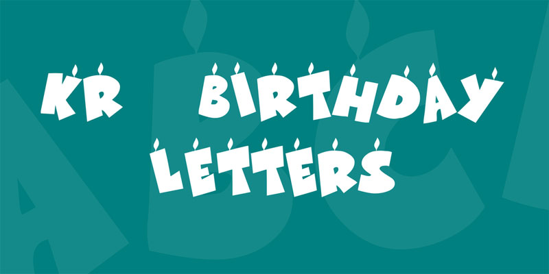 kr birthday letters birthday font
