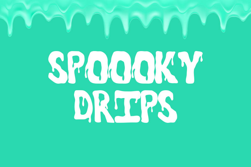 spoooky drips slime font