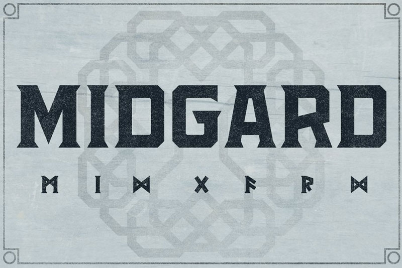 kvc midgard viking font