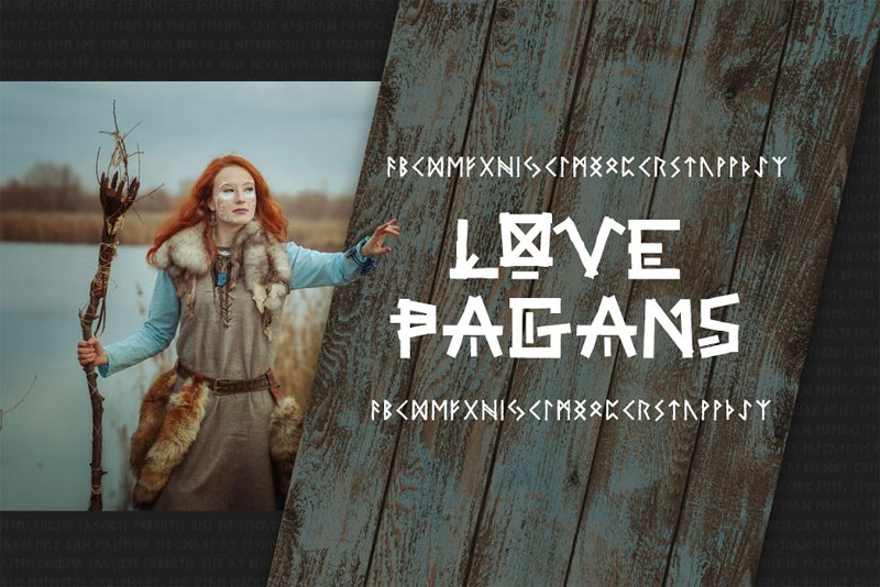 lovepagans viking font