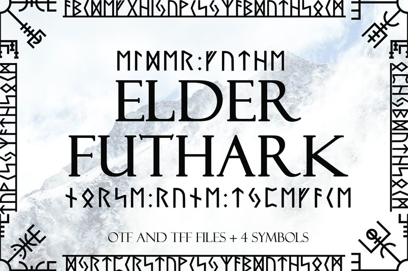 norse elder futhark typeface viking font