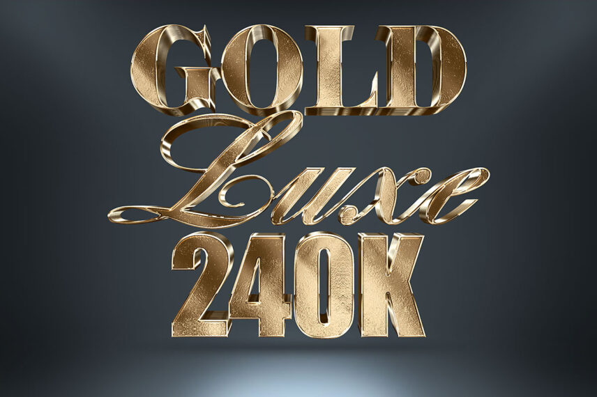 24K Gold Text Effect Download PSD Text Style