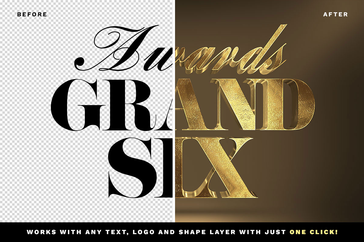 3D Gold Text Effect - FREE Download PSD Text Style | Hyperpix