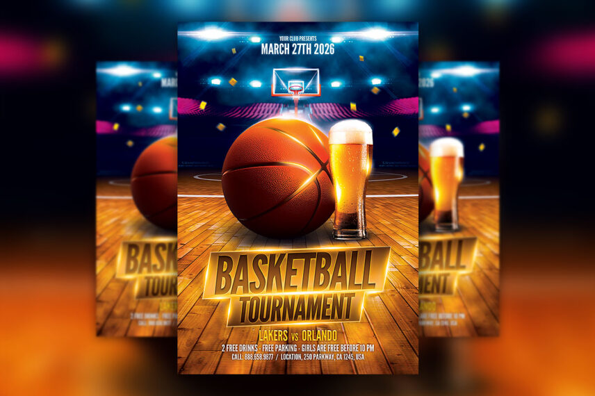 Basketball Flyer PSD Template Download